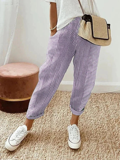 Taikoo | Classic Striped Cotton Trousers