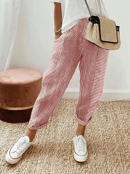 Taikoo | Classic Striped Cotton Trousers